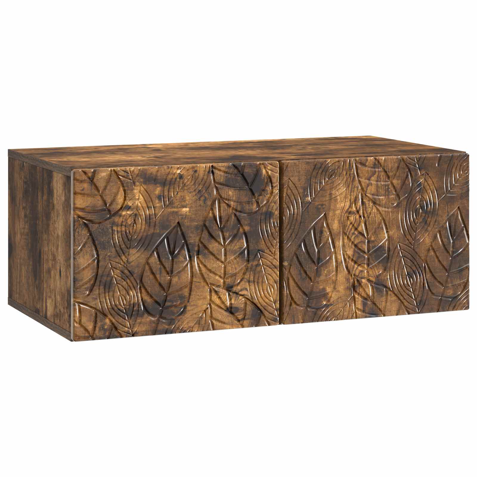 vidaXL Wall-Mounted TV Cabinet 59.5 x 31 cm Smoked Oak Engineered Wood 2