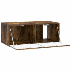 vidaXL Wall-Mounted TV Cabinet 59.5 x 31 cm Smoked Oak Engineered Wood 4