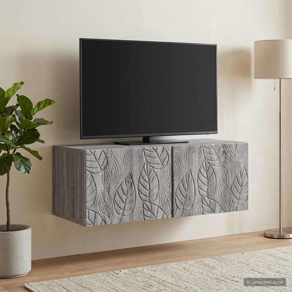vidaXL Wall-Mounted TV Cabinet 59.5 x 31 cm Grey Sonoma 1
