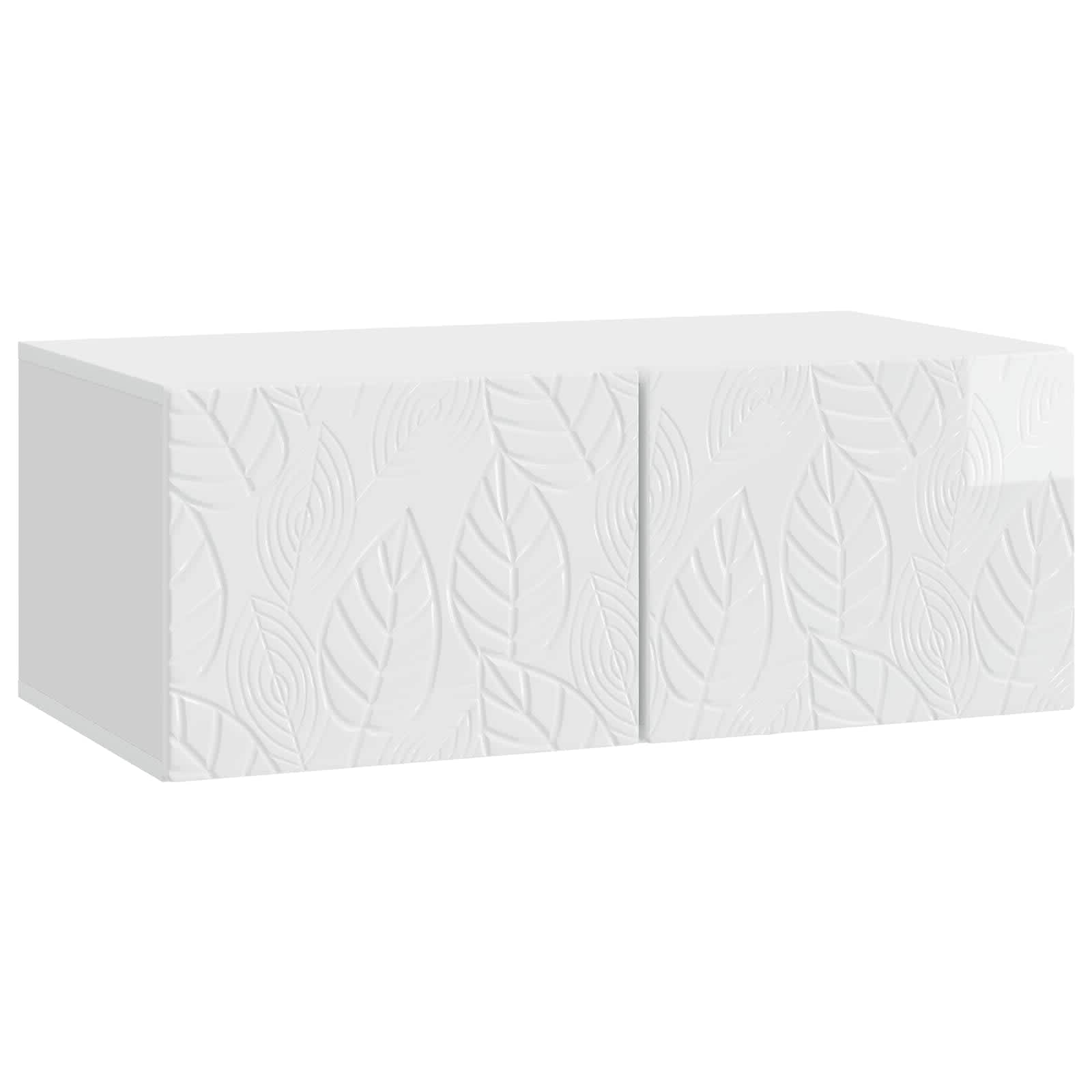 vidaXL Wall-Mounted TV Cabinet 98 x 31 cm High Gloss White 2