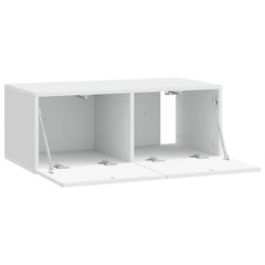 vidaXL Wall-Mounted TV Cabinet 98 x 31 cm High Gloss White 4