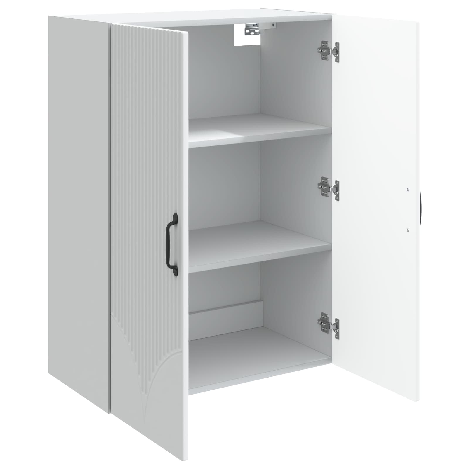 vidaXL Wall-Mounted Cabinet White 66 x 34.5 x 90 cm Engineered Wood 3