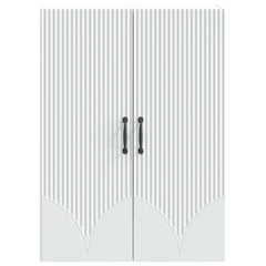 vidaXL Wall-Mounted Cabinet White 66 x 34.5 x 90 cm Engineered Wood 4