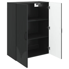vidaXL Wall-Mounted Cabinet 66 x 34.5 x 90 cm Engineered Wood Black 3
