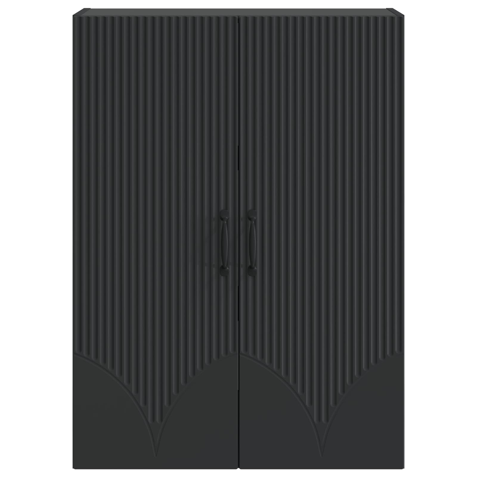 vidaXL Wall-Mounted Cabinet 66 x 34.5 x 90 cm Engineered Wood Black 4