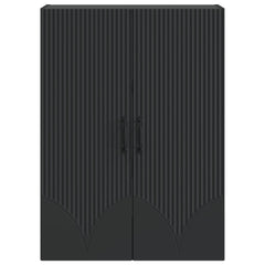 vidaXL Wall-Mounted Cabinet 66 x 34.5 x 90 cm Engineered Wood Black 4