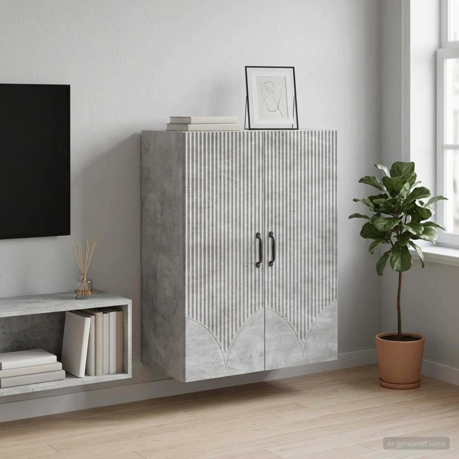 vidaXL Wall-Mounted Cabinet 66 x 34.5 x 90 cm Engineered Wood 1