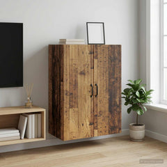 vidaXL Wall-Mounted Cabinet 66 x 34.5 x 90 cm Engineered Wood Old Wood 1