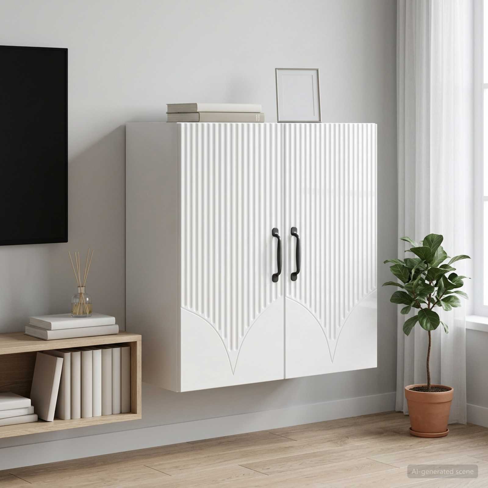 vidaXL Wall-Mounted Cabinet 59 x 31 x 60 cm Engineered Wood 1