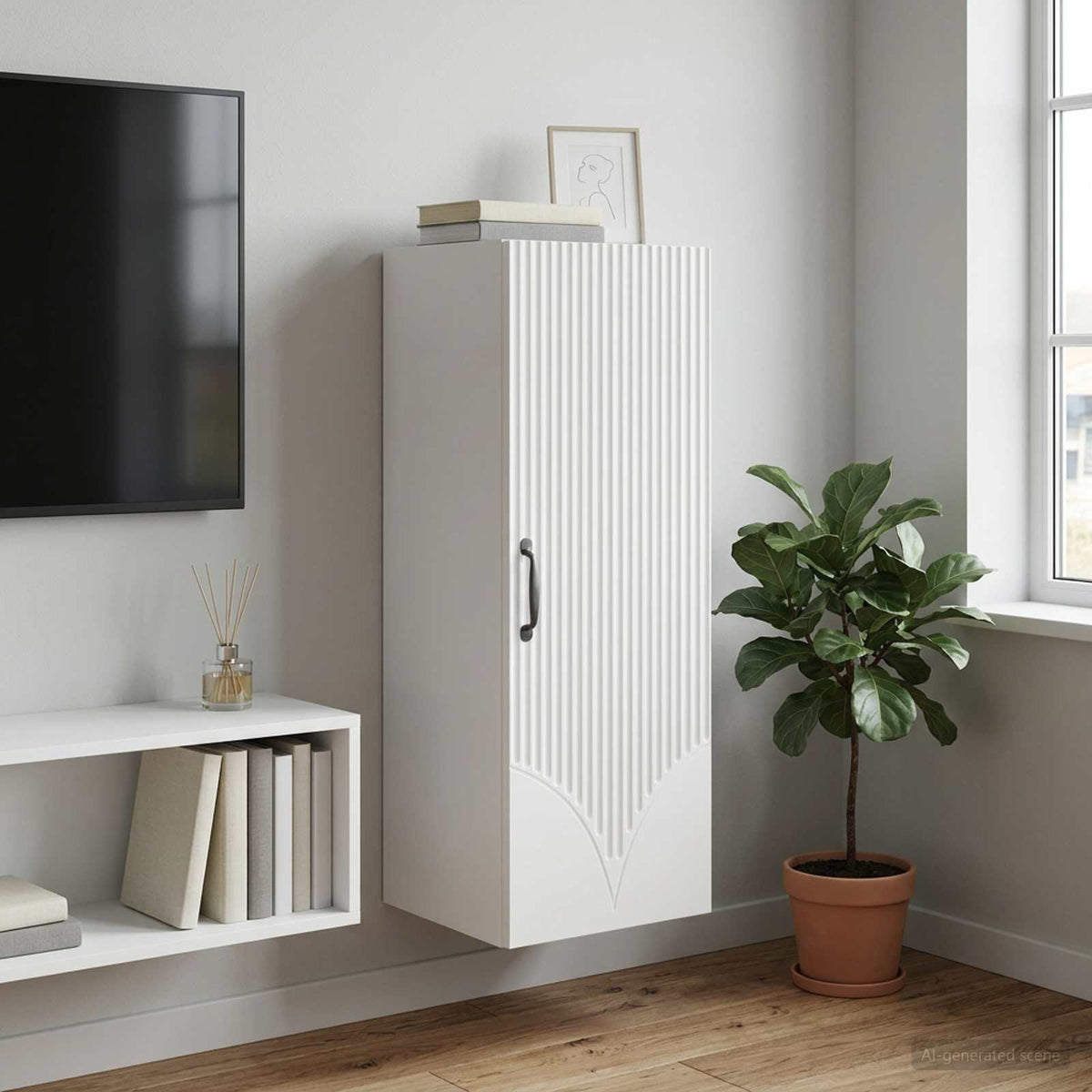 vidaXL Wall-Mounted Cabinet Engineered Wood Depth 34.5 cm