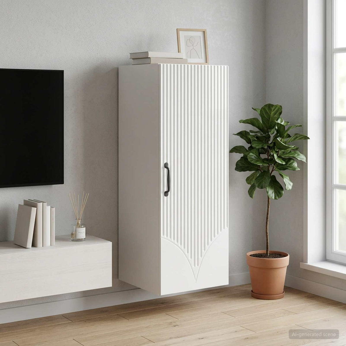 vidaXL Wall-Mounted Cabinet Engineered Wood Depth 34.5 cm