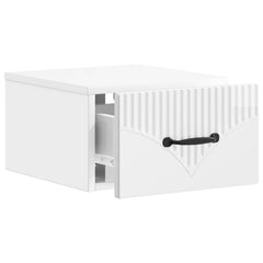 vidaXL Wall-Mounted Bedside Cabinet High Gloss White 34.5 x 33 x 20 cm 4