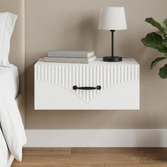 vidaXL Wall-Mounted Bedside Cabinet White 49 x 34.5 x 20 cm 1