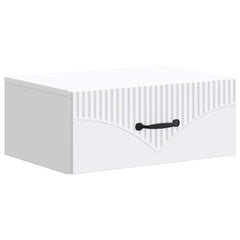 vidaXL Wall-Mounted Bedside Cabinet White 49 x 34.5 x 20 cm 2