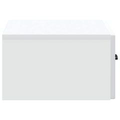 vidaXL Wall-Mounted Bedside Cabinet White 49 x 34.5 x 20 cm 6