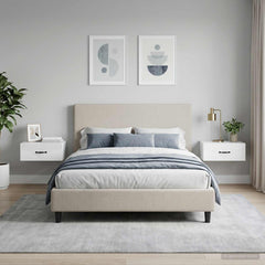 vidaXL Wall-Mounted Bedside Cabinet 2 pcs White 49 x 34.5 x 20 cm 1