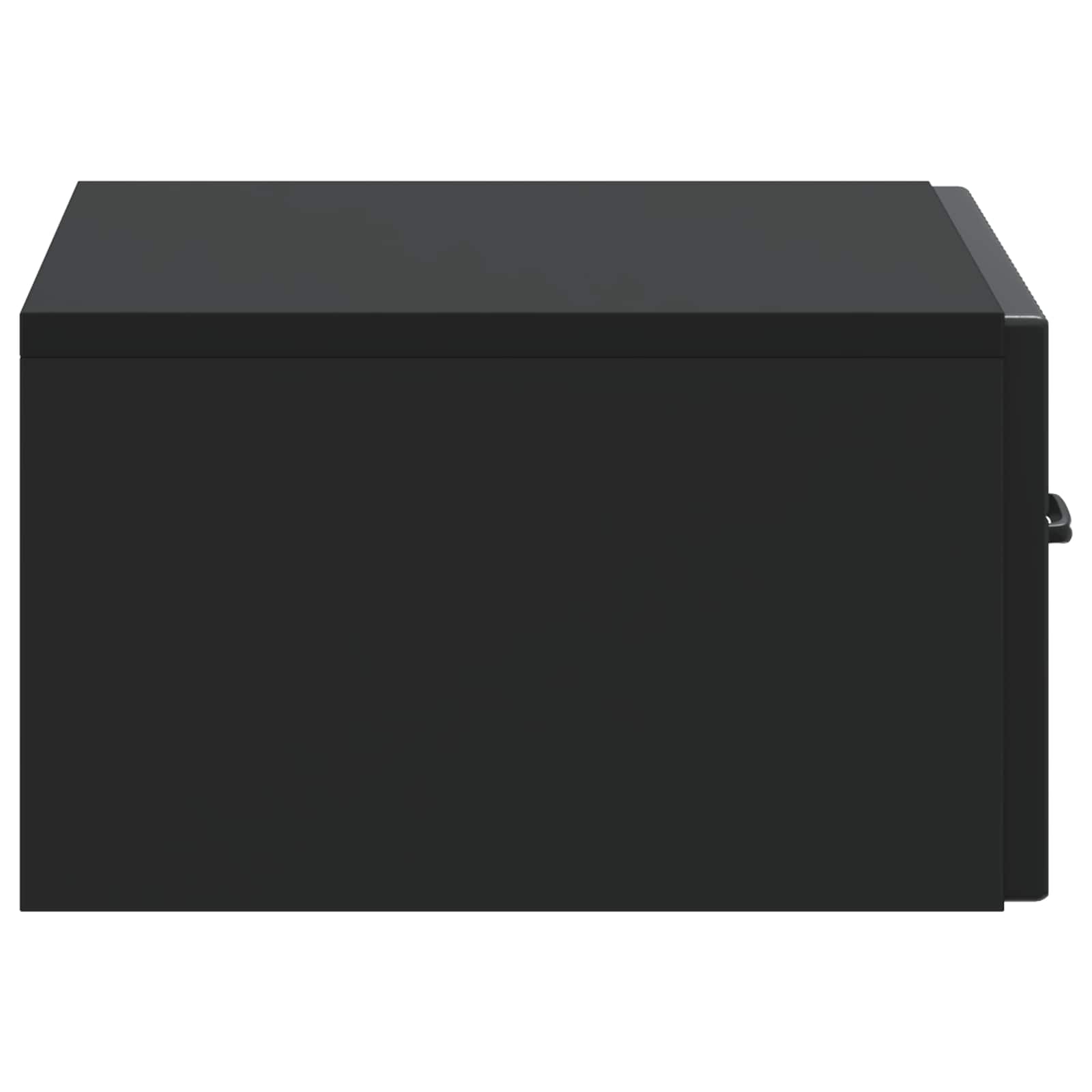 vidaXL Wall-Mounted Bedside Cabinet Black 49 x 34.5 x 20 cm 6
