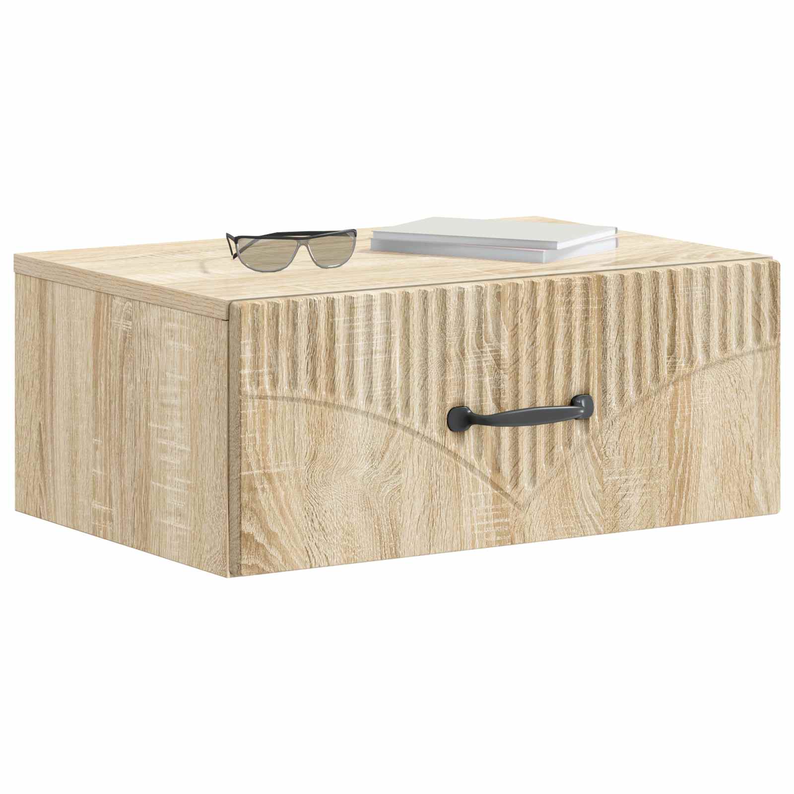 vidaXL Wall-Mounted Bedside Cabinet Sonoma Oak 49 x 34.5 x 20 cm 3