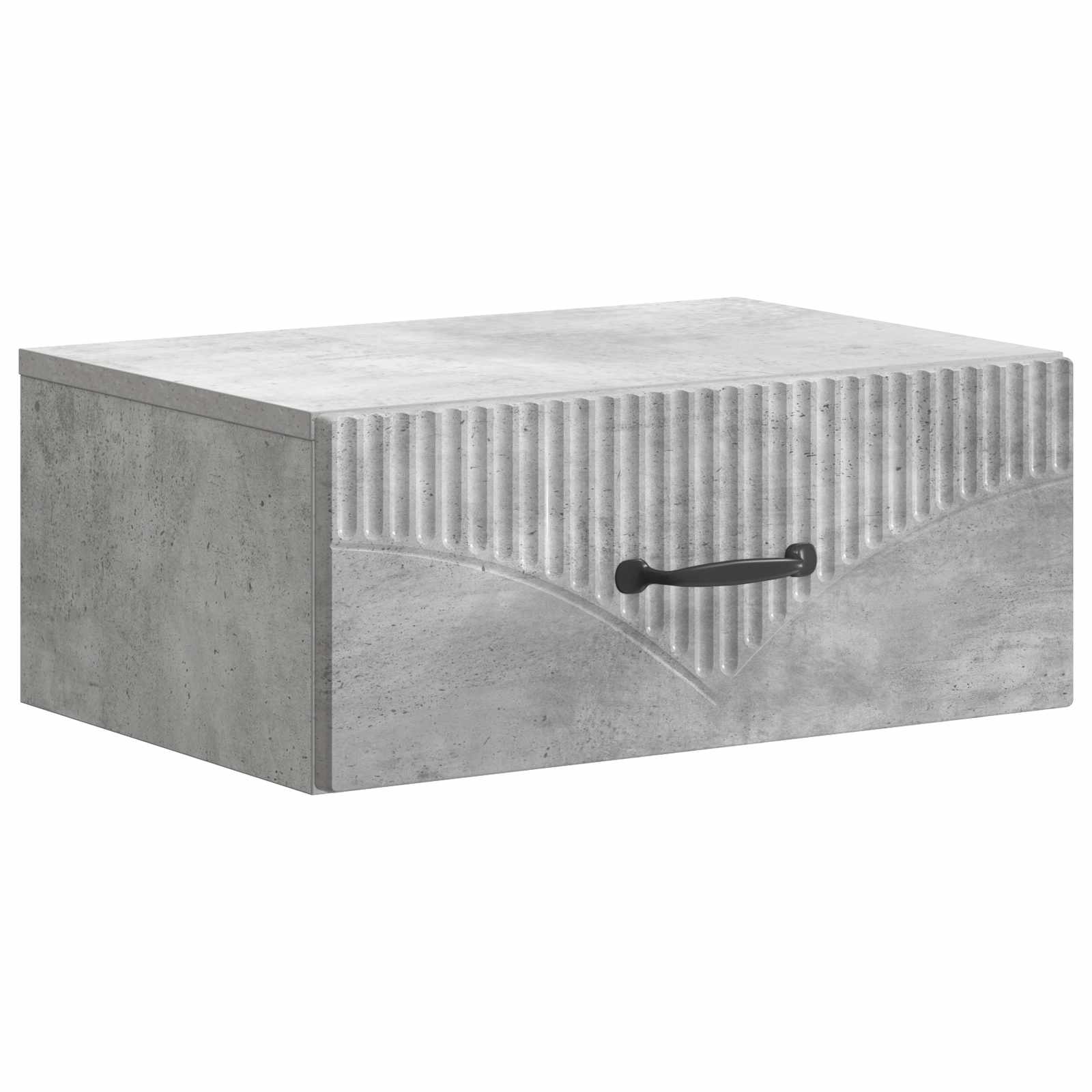 vidaXL Wall-Mounted Bedside Cabinet Concrete Grey 49 x 34.5 x 20 cm 2