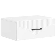 vidaXL Wall-Mounted Bedside Cabinet High Gloss White 49 x 34.5 x 20 cm 2