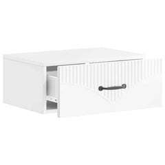 vidaXL Wall-Mounted Bedside Cabinet High Gloss White 49 x 34.5 x 20 cm 4