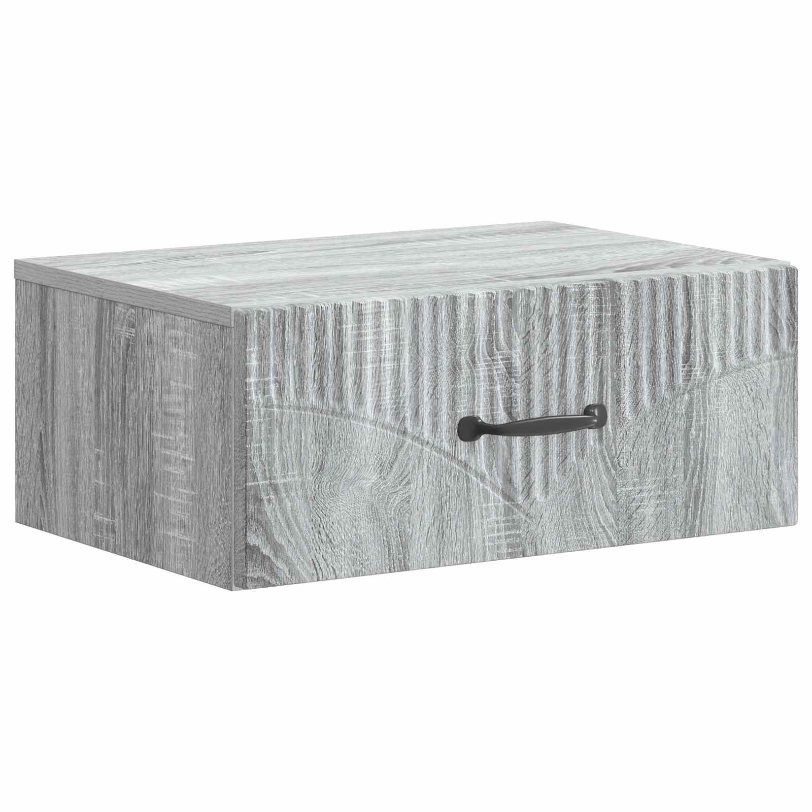 vidaXL Wall-Mounted Bedside Cabinet Grey Sonoma 49 x 34.5 x 20 cm 2