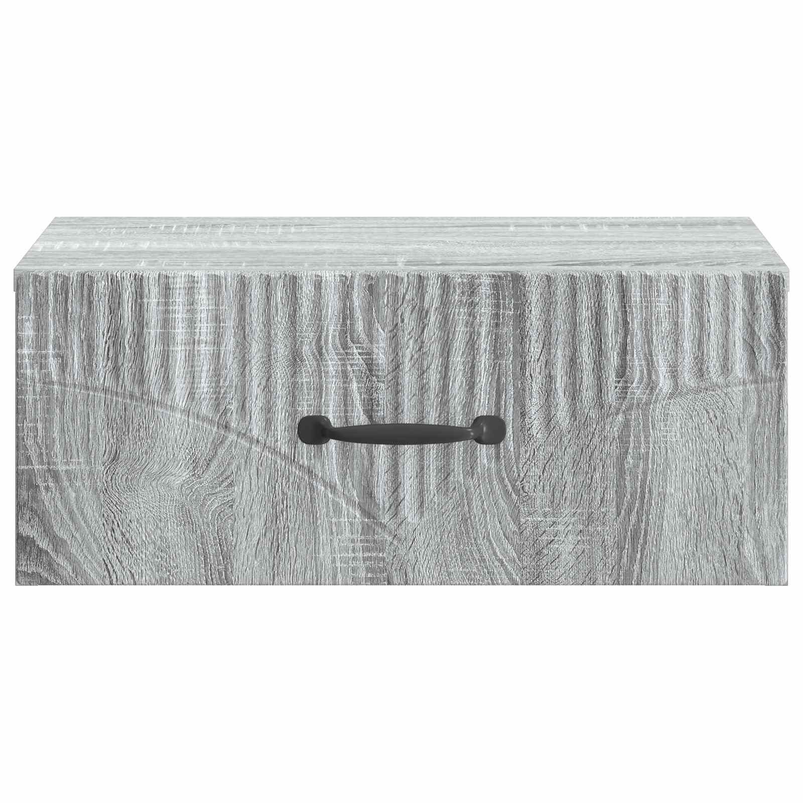 vidaXL Wall-Mounted Bedside Cabinet Grey Sonoma 49 x 34.5 x 20 cm 5