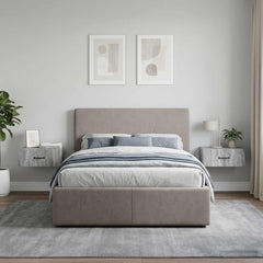 vidaXL Wall-Mounted Bedside Cabinet 2 pcs Grey Sonoma 1