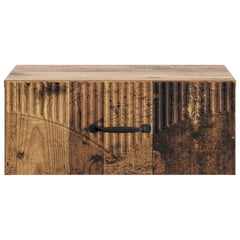 vidaXL Wall-Mounted Bedside Cabinet Old Wood 49 x 34.5 x 20 cm 5