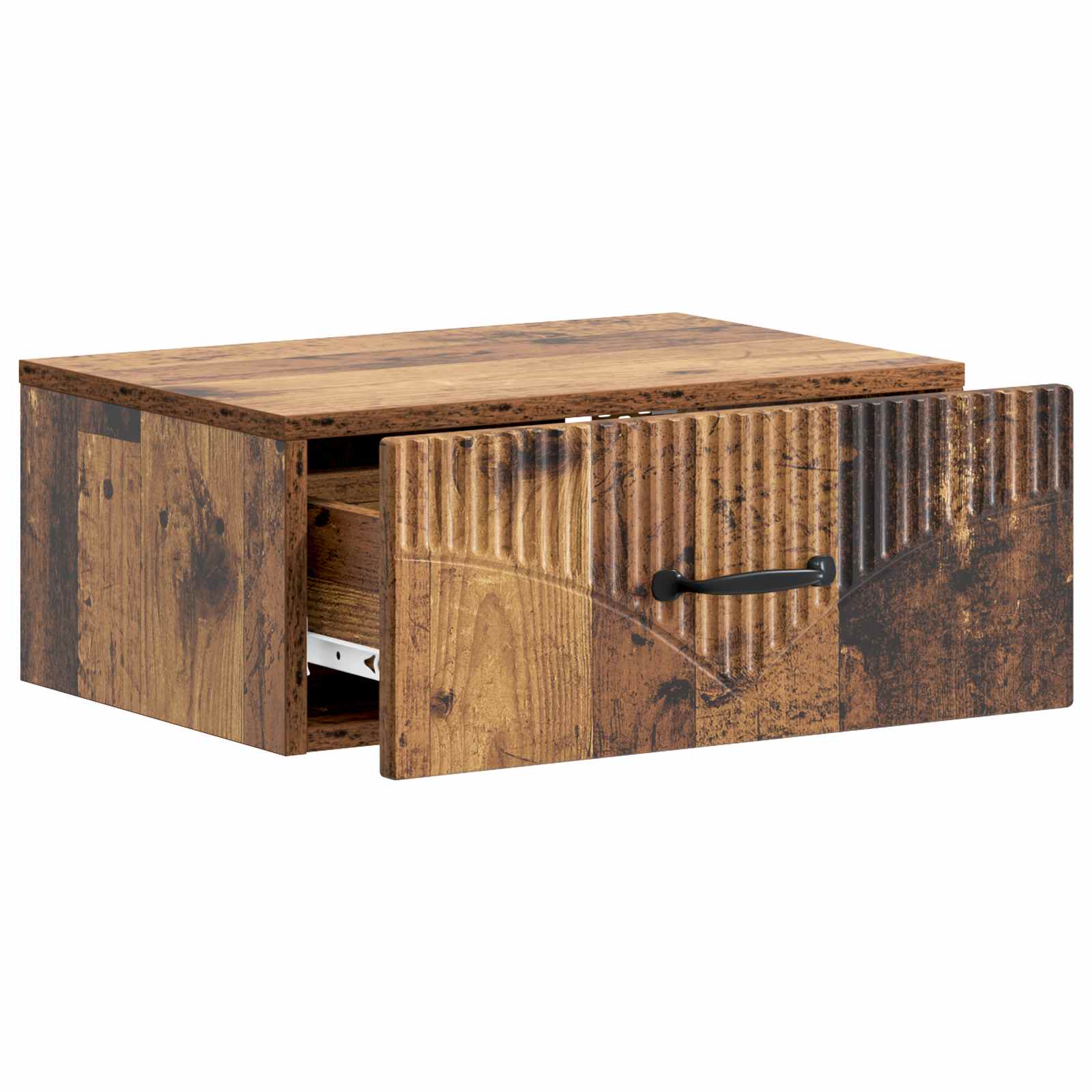 vidaXL Wall-Mounted Bedside Cabinet 2 pcs Old Wood 49 x 34.5 x 20 cm 6