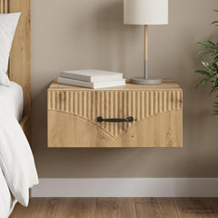 vidaXL Wall-Mounted Bedside Cabinet Artisan Oak 49 x 34.5 x 20 cm 1