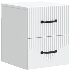 vidaXL Wall-Mounted Bedside Cabinet White 34.5 x 33 x 40 cm 2