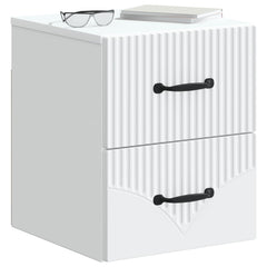 vidaXL Wall-Mounted Bedside Cabinet White 34.5 x 33 x 40 cm 3