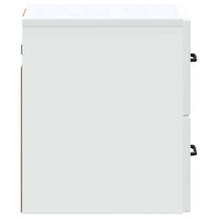 vidaXL Wall-Mounted Bedside Cabinet White 34.5 x 33 x 40 cm 6