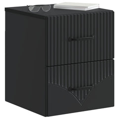 vidaXL Wall-Mounted Bedside Cabinet Black 34.5 x 33 x 40 cm 3
