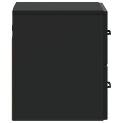 vidaXL Wall-Mounted Bedside Cabinet Black 34.5 x 33 x 40 cm 6