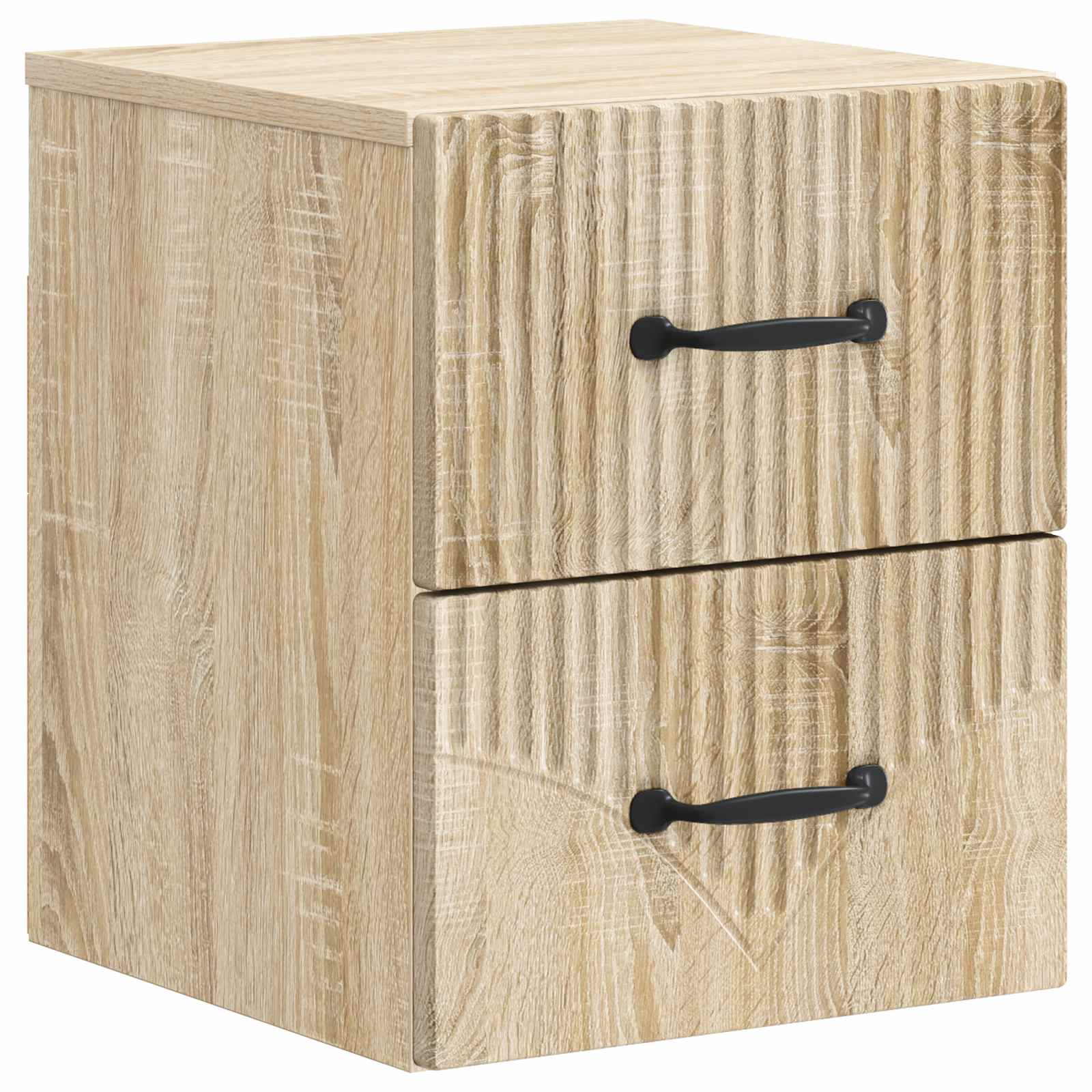vidaXL Wall-Mounted Bedside Cabinet Sonoma Oak 34.5 x 33 x 40 cm 2