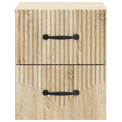 vidaXL Wall-Mounted Bedside Cabinet Sonoma Oak 34.5 x 33 x 40 cm 5