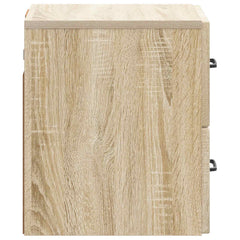 vidaXL Wall-Mounted Bedside Cabinet Sonoma Oak 34.5 x 33 x 40 cm 6