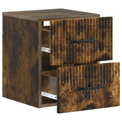 vidaXL Wall-Mounted Bedside Cabinet Smoked Oak 34.5 x 33 x 40 cm 4