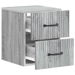 vidaXL Wall-Mounted Bedside Cabinet Grey Sonoma 34.5 x 33 x 40 cm 4
