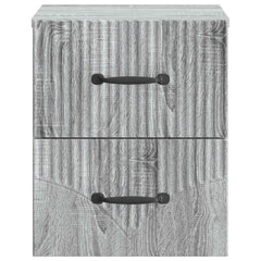 vidaXL Wall-Mounted Bedside Cabinet Grey Sonoma 34.5 x 33 x 40 cm 5