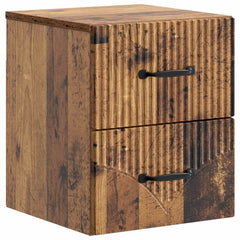 vidaXL Wall-Mounted Bedside Cabinet Old Wood 34.5 x 33 x 40 cm 2