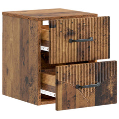 vidaXL Wall-Mounted Bedside Cabinet Old Wood 34.5 x 33 x 40 cm 4