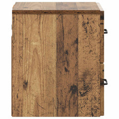 vidaXL Wall-Mounted Bedside Cabinet Old Wood 34.5 x 33 x 40 cm 6