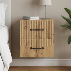 vidaXL Wall-Mounted Bedside Cabinet Artisan Oak 34.5 x 33 x 40 cm 1