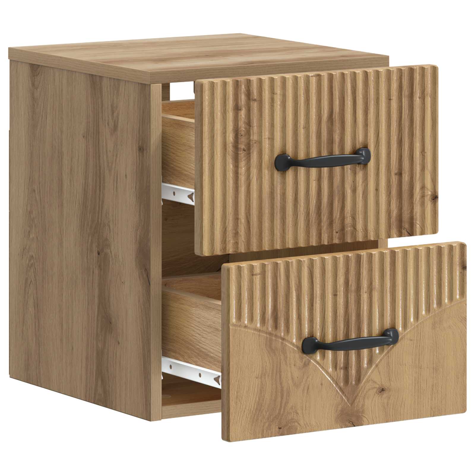 vidaXL Wall-Mounted Bedside Cabinet Artisan Oak 34.5 x 33 x 40 cm 4