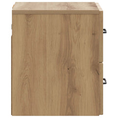 vidaXL Wall-Mounted Bedside Cabinet Artisan Oak 34.5 x 33 x 40 cm 6