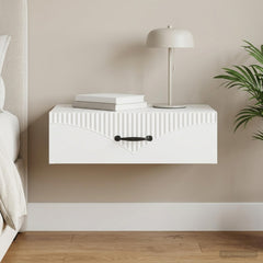 vidaXL Wall-Mounted Side Table White 59 x 34.5 x 17 cm Engineered Wood 1