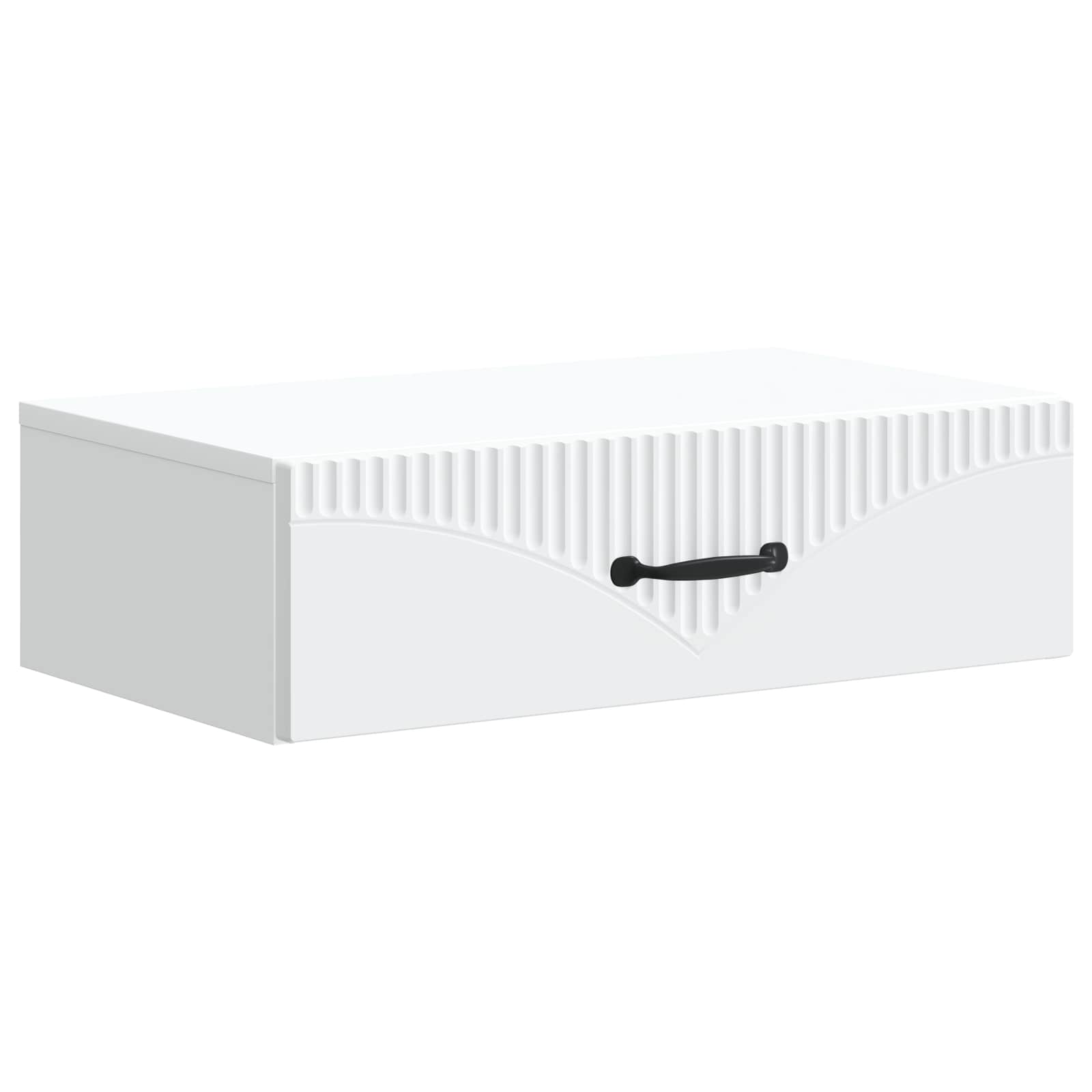 vidaXL Wall-Mounted Side Table White 59 x 34.5 x 17 cm Engineered Wood 2